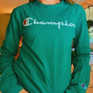 Authentic Champion Green Long Sleeved Tee